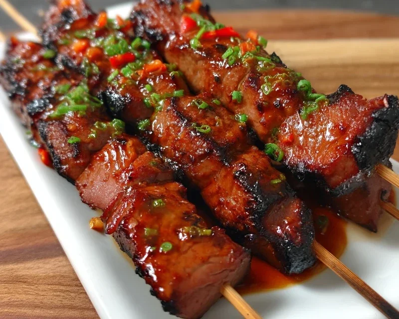 BBQ Beef Skewers with Filipino BBQ Marinade