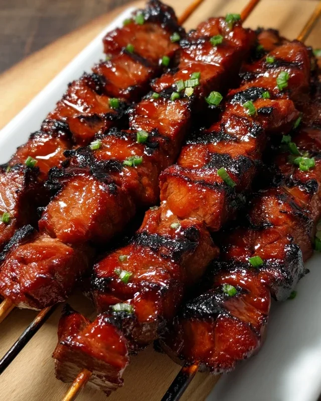BBQ Beef Skewers with Filipino BBQ Marinade
