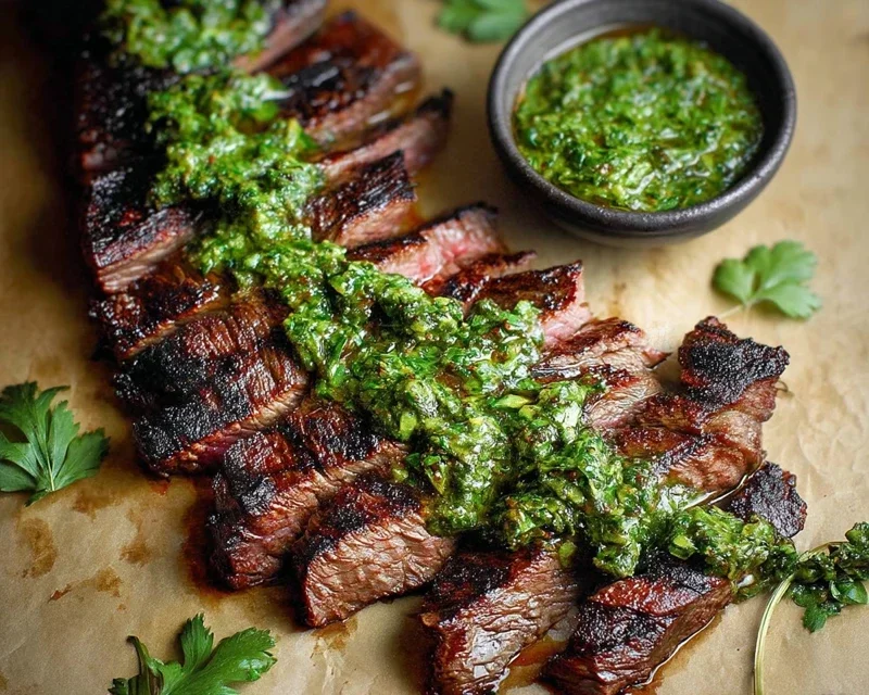 Skirt Steak Marinade Recipe with Chimichurri Recipe