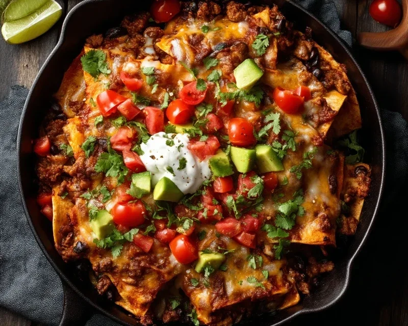 Beef Skillet Enchiladas