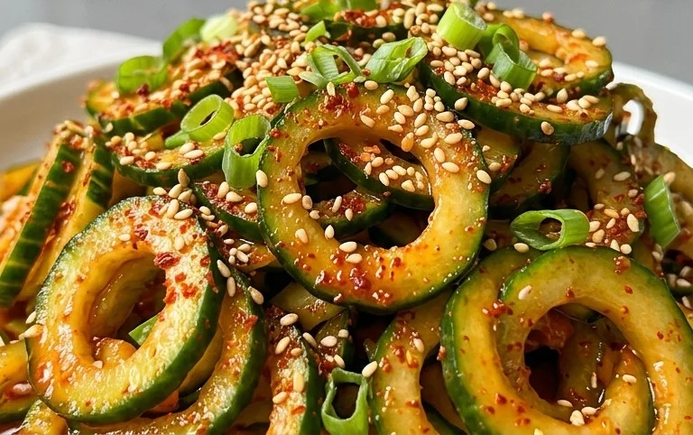 Spiral Cucumber Salad: Korean-Inspired Recipe