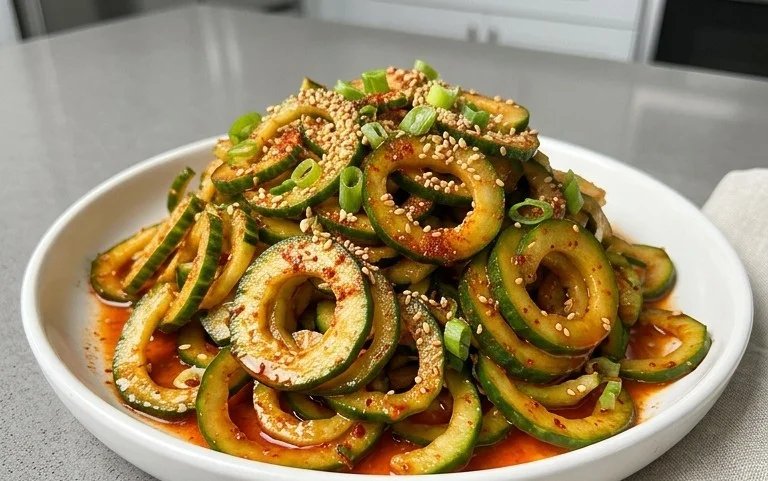 Spiral Cucumber Salad: Korean-Inspired Recipe