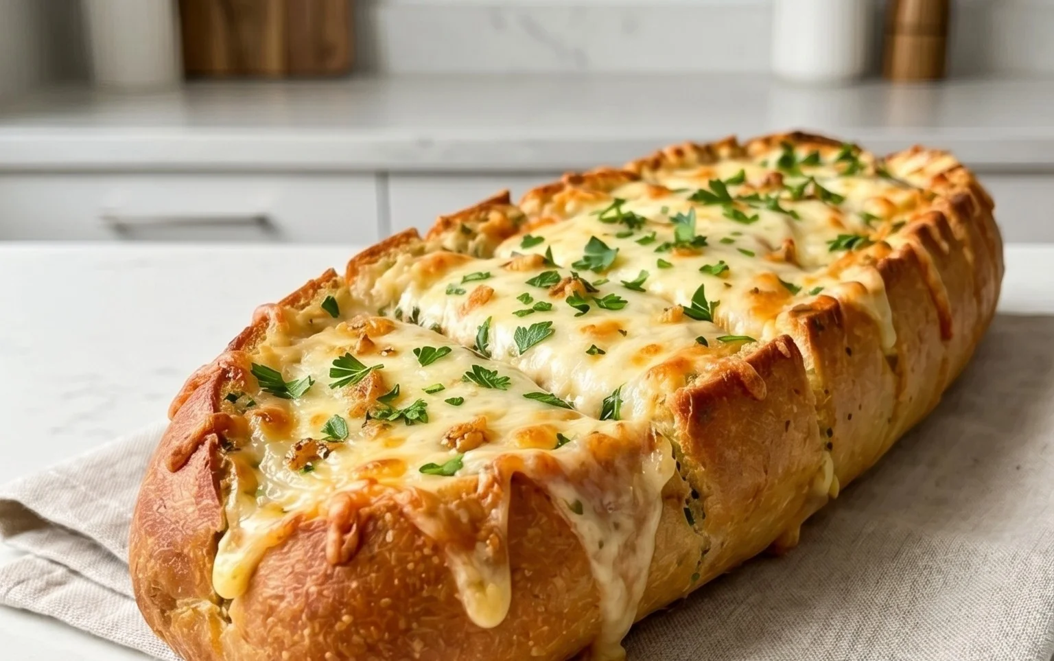 BEST CHEESY GARLIC BREAD RECIPE
