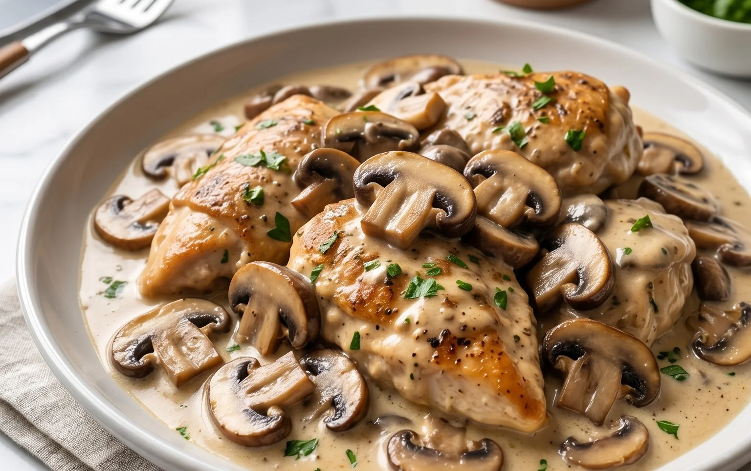 Creamy Mushroom Chicken Recipe