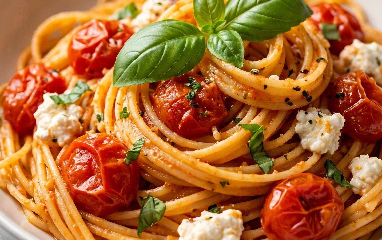 Roasted Tomato and Garlic Ricotta Pasta