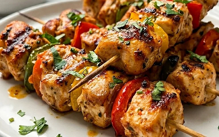 Air Fryer Chicken Skewers (VIDEO)