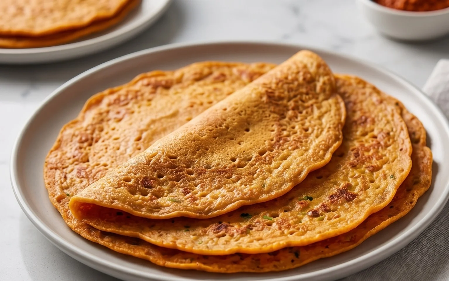 Masoor Dal Chilla | Savory Red Lentil Pancakes
