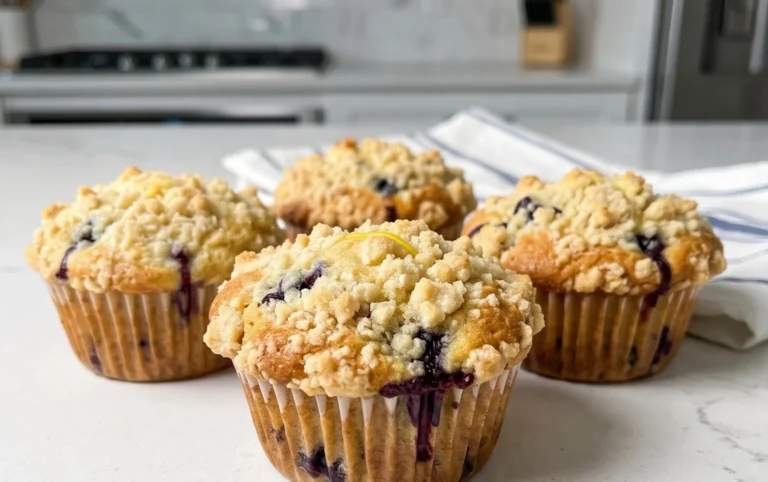 Lemon Blueberry Streusel Muffins