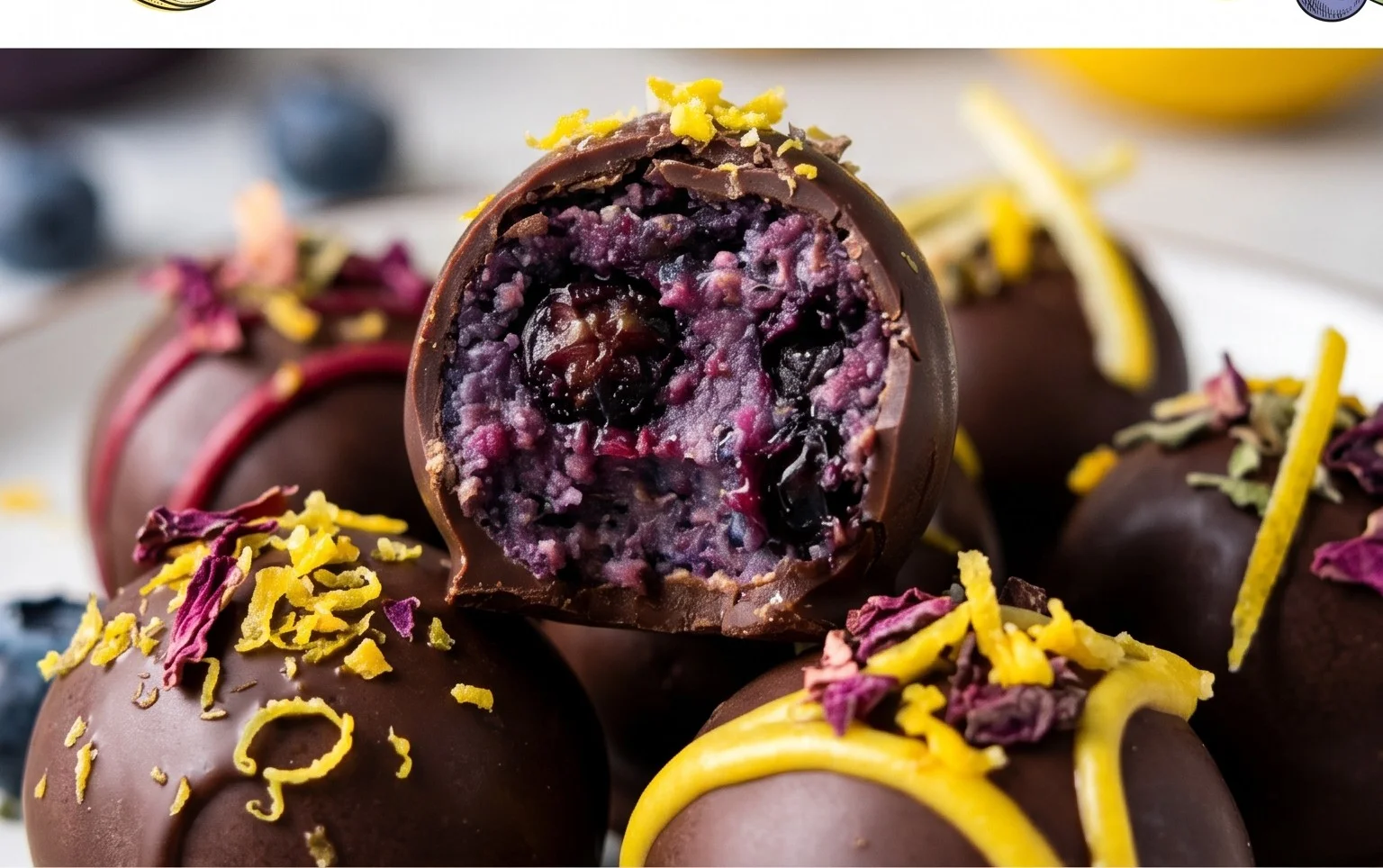 LEMON BLUEBERRY TRUFFLES 