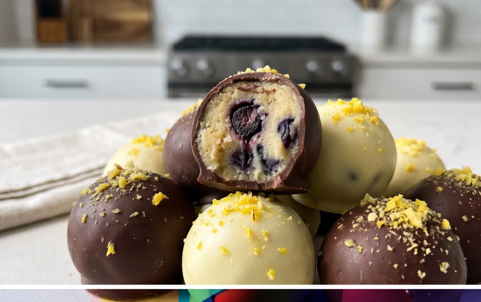 LEMON BLUEBERRY TRUFFLES