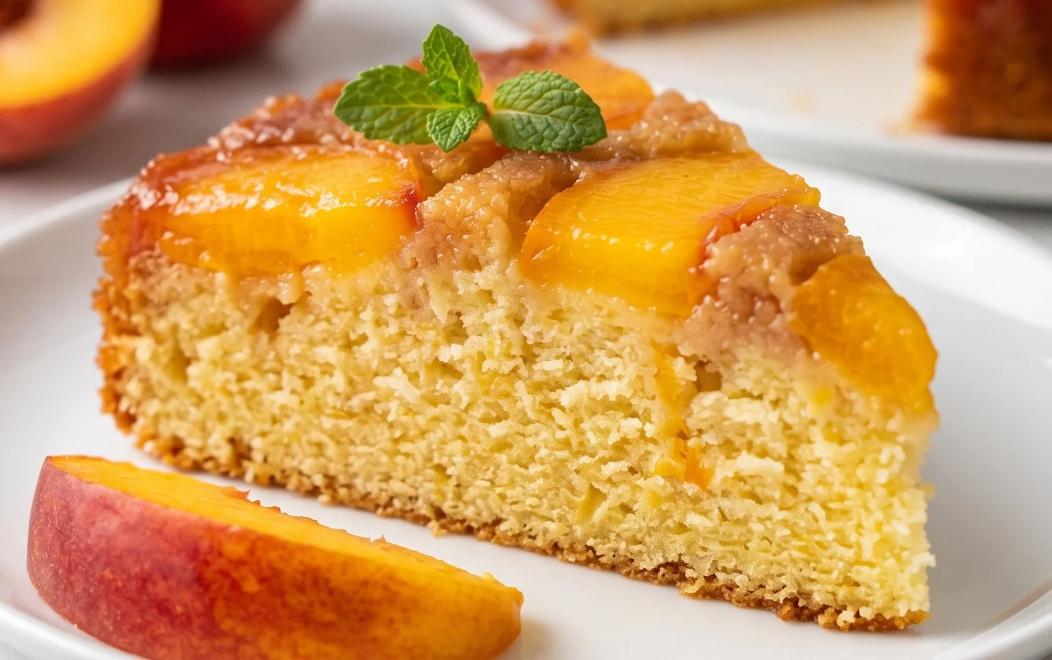 Peach Upside-Down Cake Recipe