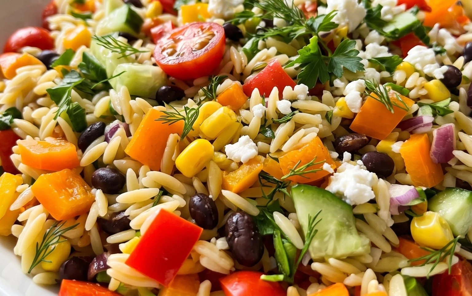 Rainbow Orzo Salad