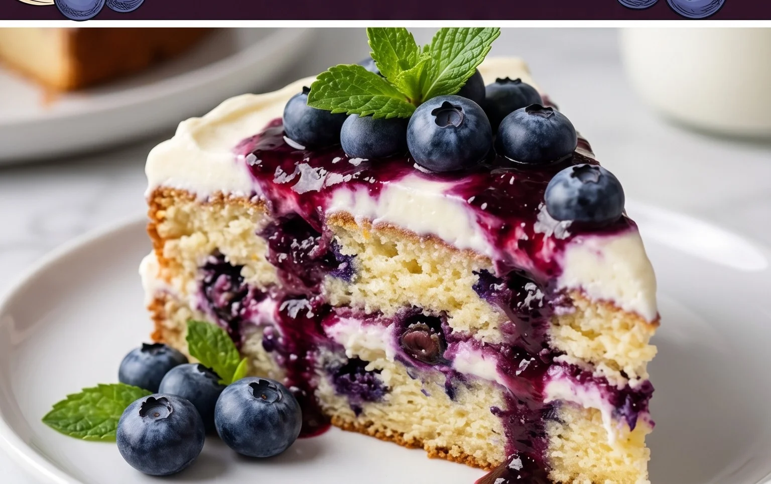 Nova Scotia Blueberry Cream Cake