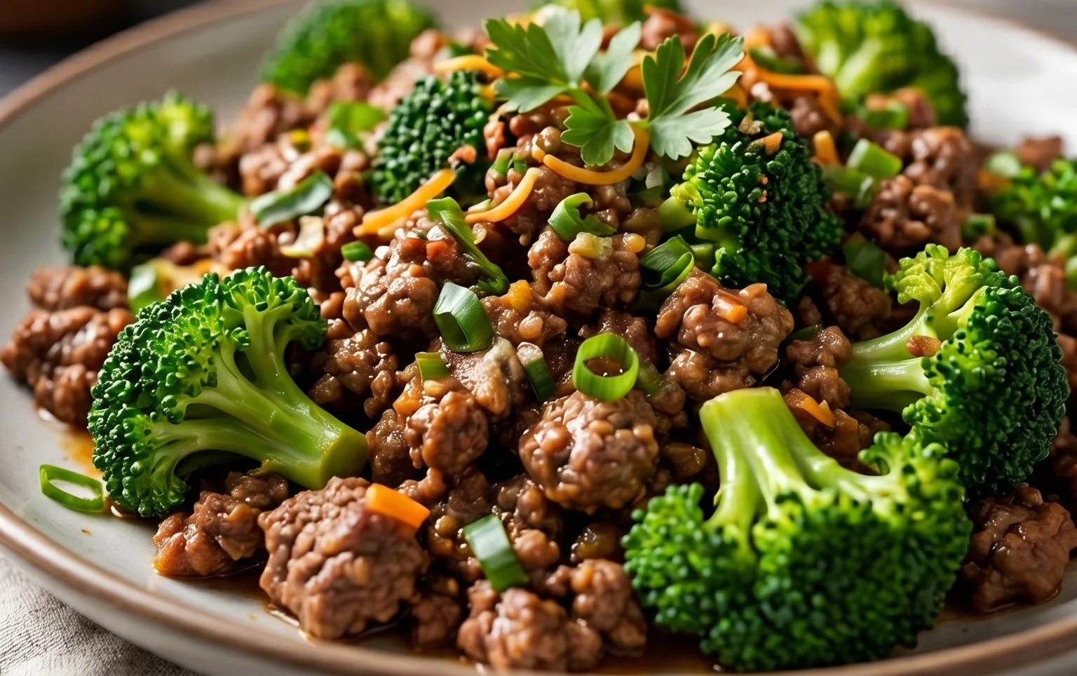 Ground Beef and Broccoli