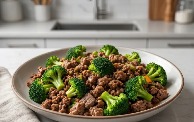 Ground Beef and Broccoli