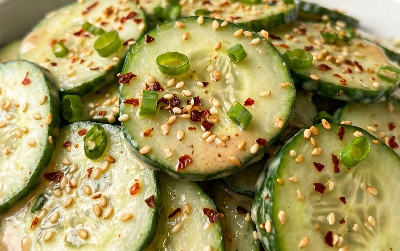 Creamy Asian Cucumber Salad Bowl