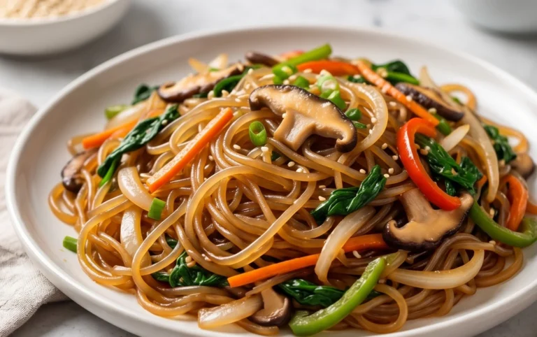 Japchae (Korean Glass Noodle Stir Fry)