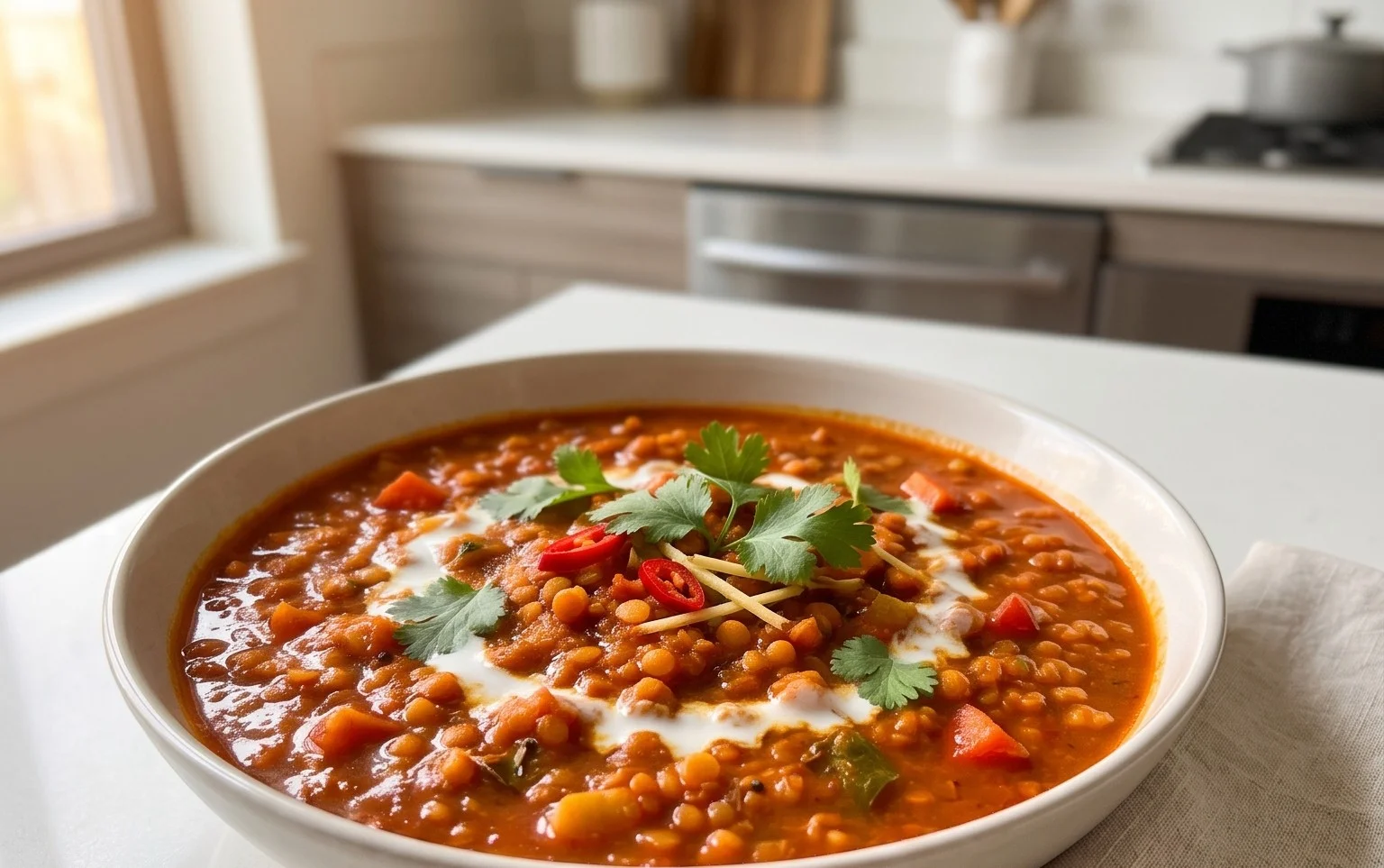 Spicy Red Lentil Curry