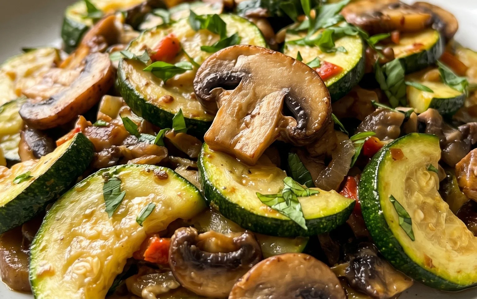 Skillet Zucchini and Mushrooms