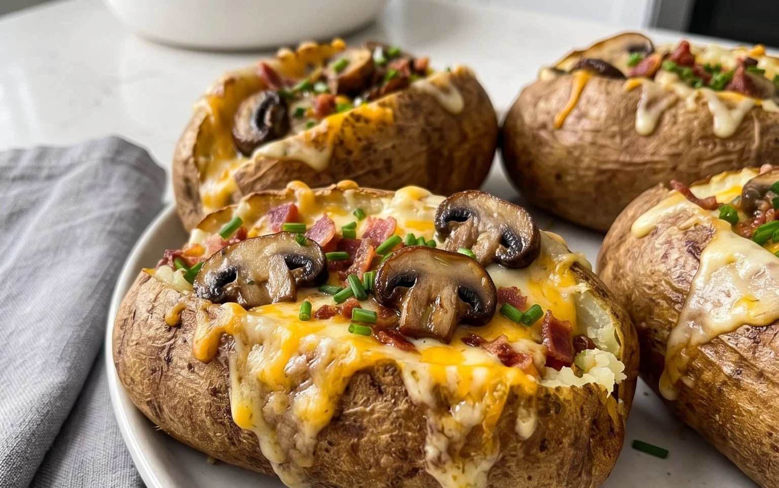 The Ultimate Stuffed Baked Potatoes with Mushrooms