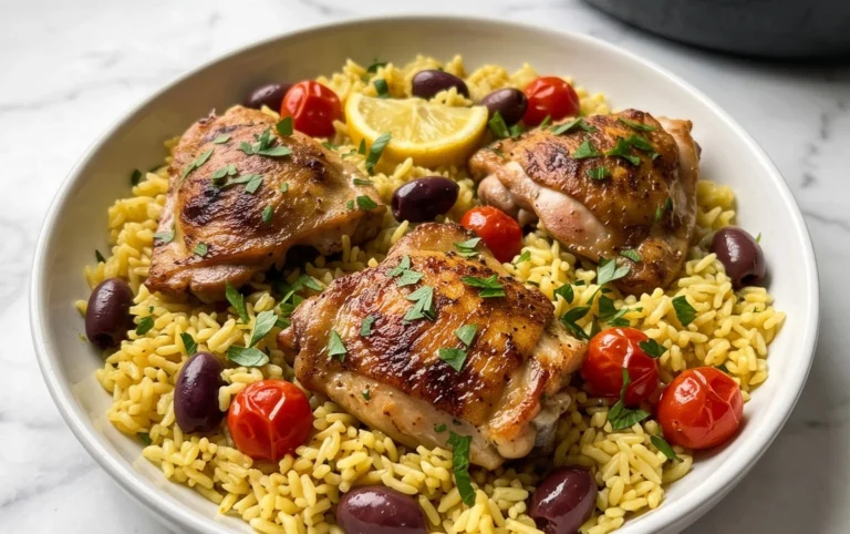 Greek Chicken and Lemon Rice (30 Minutes, One-Pot)