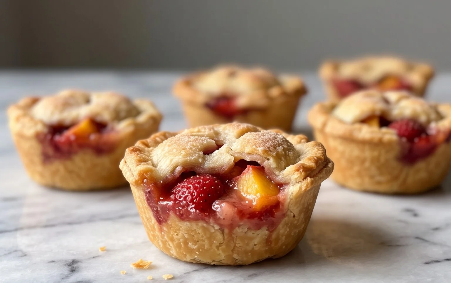 Strawberry Peach Pie Bites
