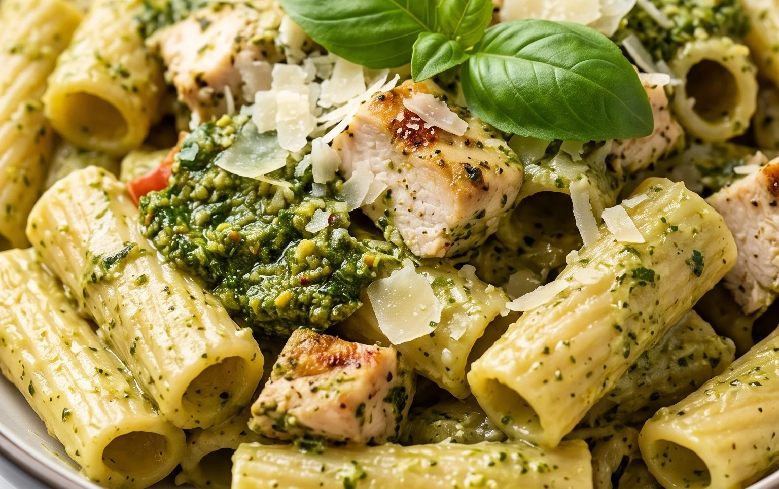 Creamy Chicken Pesto Pasta