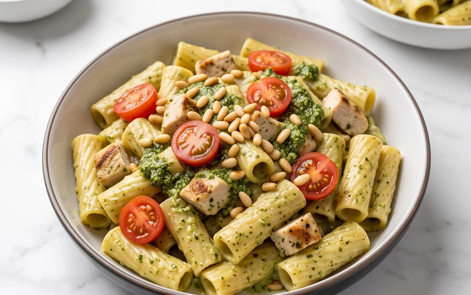 Creamy Chicken Pesto Pasta