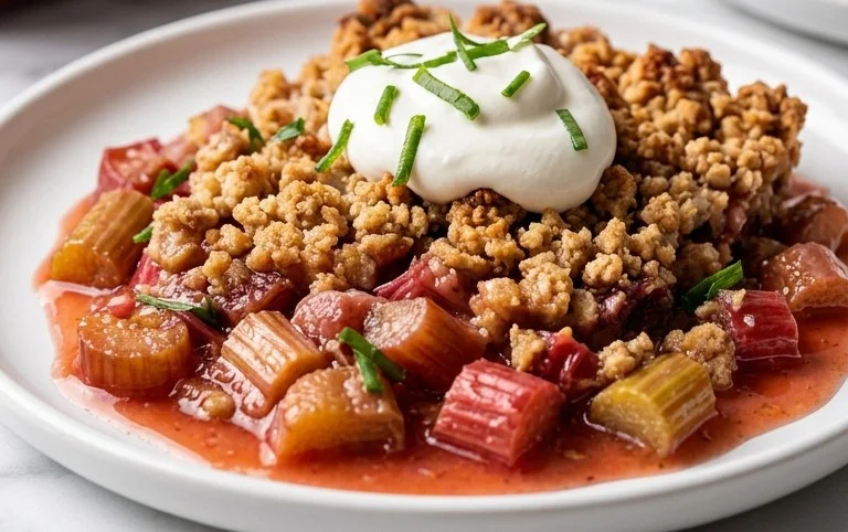 Easy Rhubarb Crisp