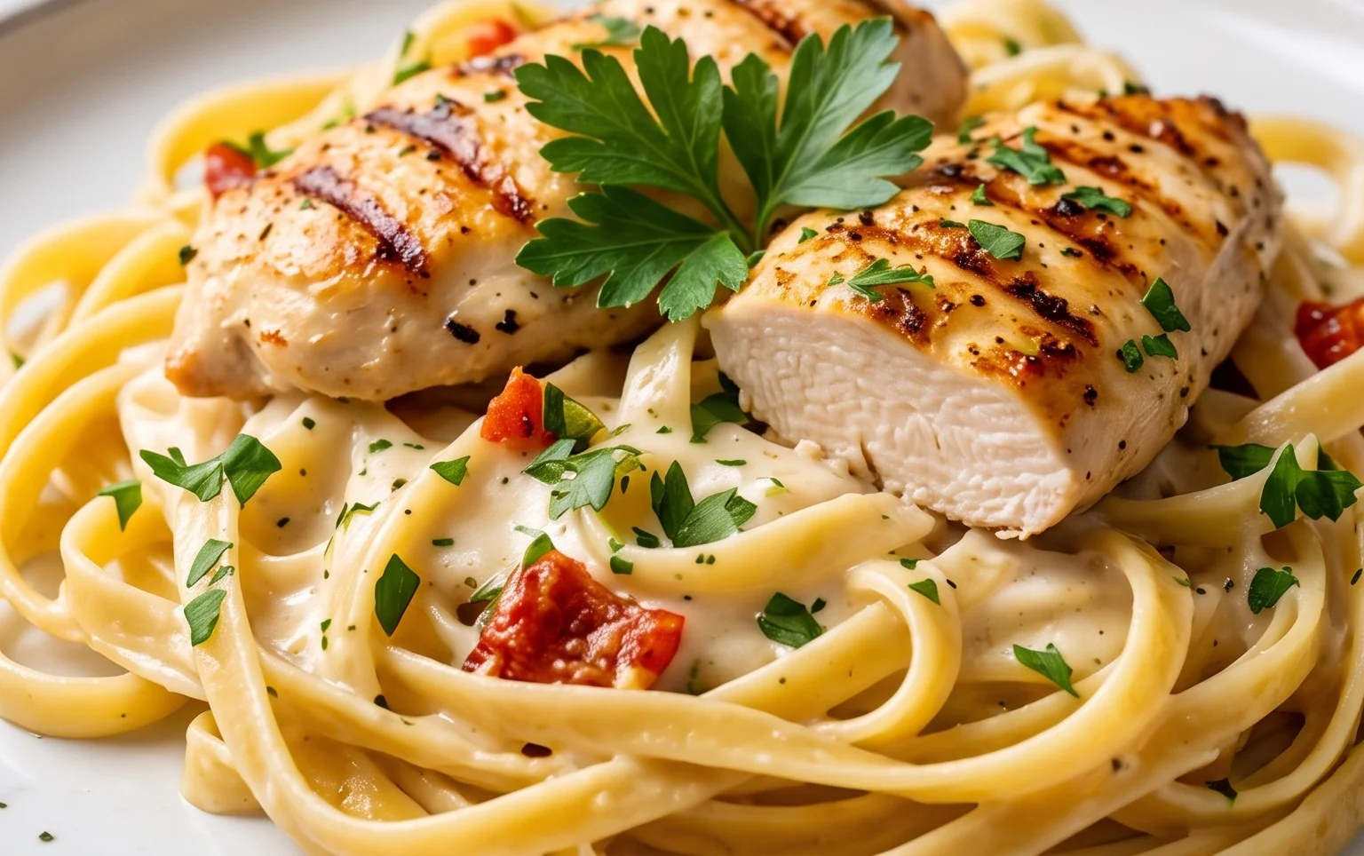 Low Calorie Chicken Alfredo