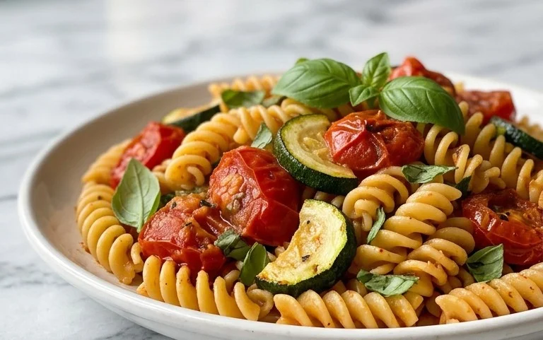 Healthy Tomato Zucchini Pasta