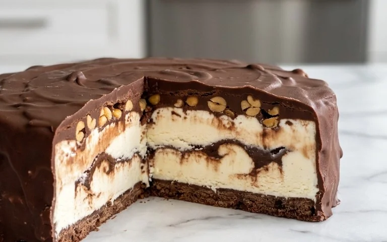 Buster Bar Ice Cream Cake