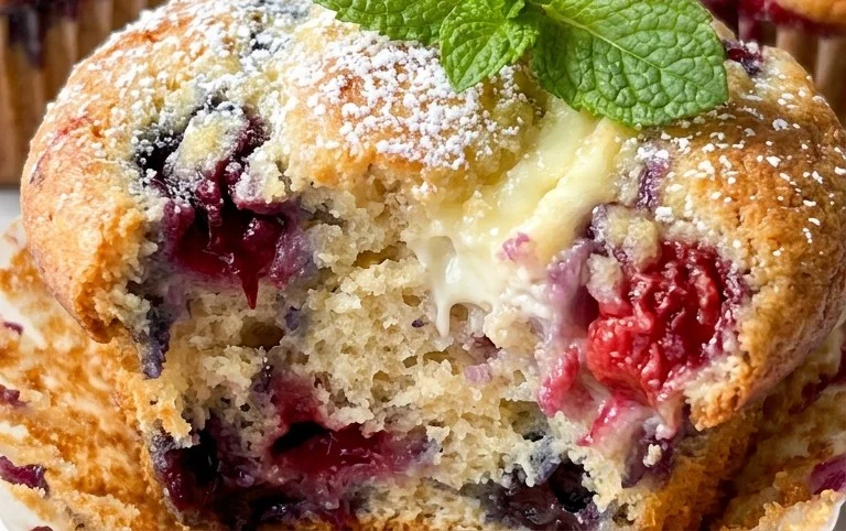 Berry Cream Cheese Muffins