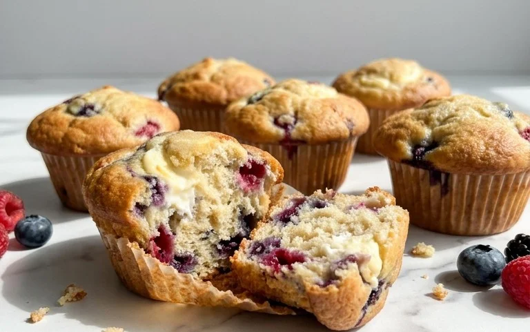 Berry Cream Cheese Muffins