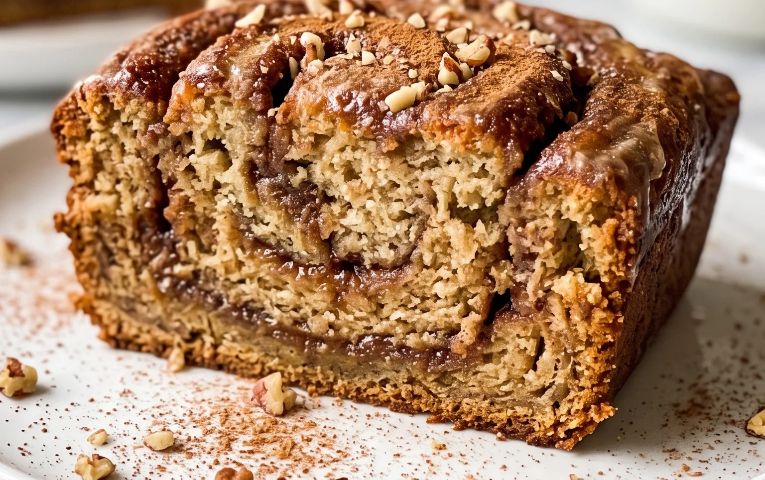 Cinnamon Roll Banana Bread