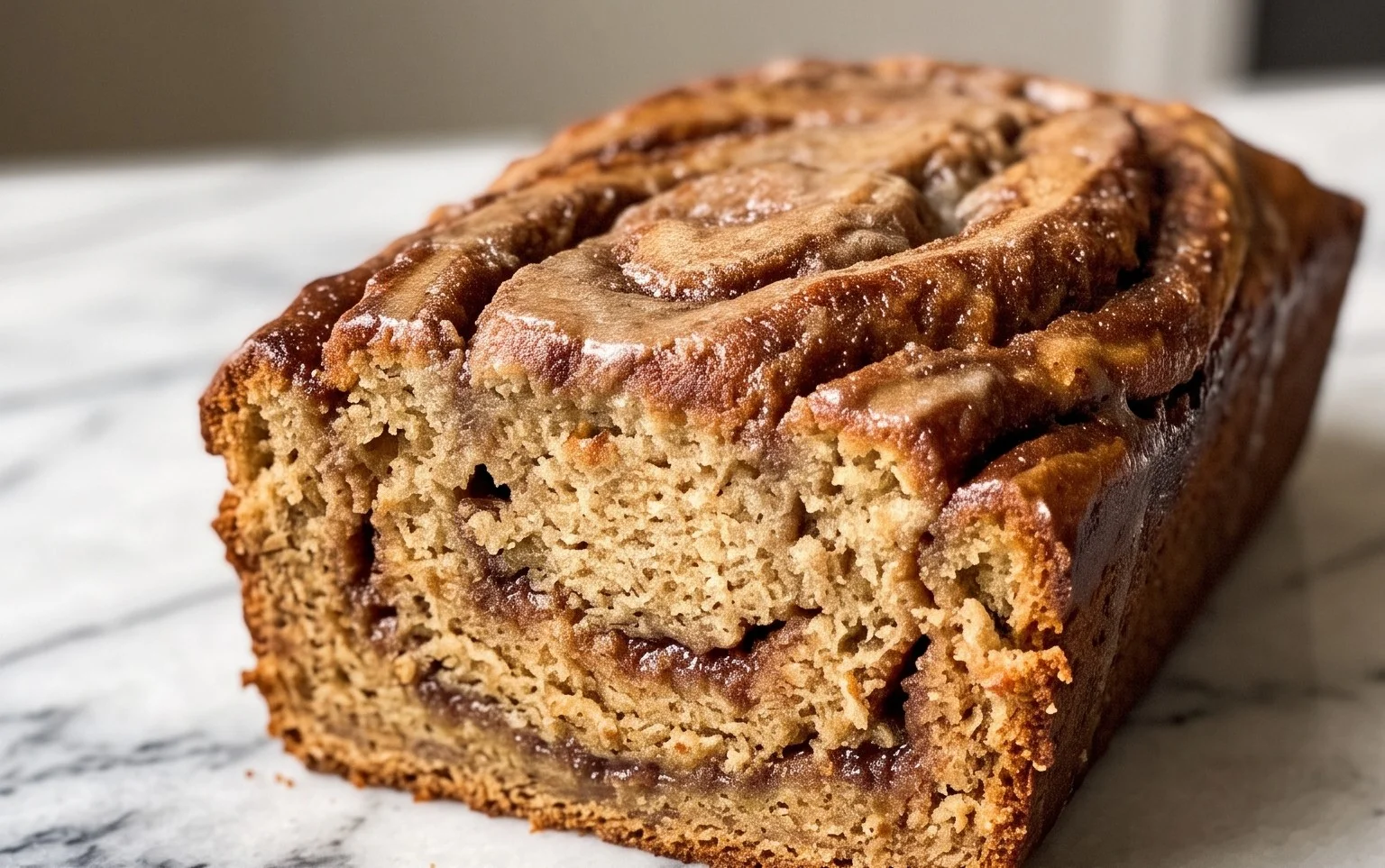 Cinnamon Roll Banana Bread