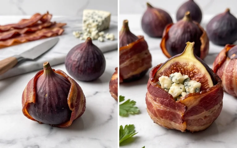 Beef Bacon Wrapped Stuffed Figs