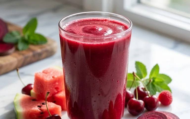 Watermelon Cherry Berry Beet Juice