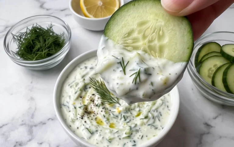 Cucumber Dip with Sour Cream and Dill