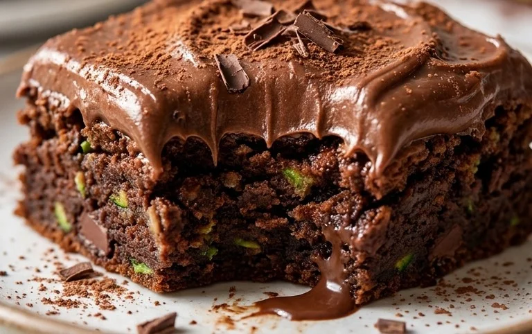 Zucchini Brownies with 1 minute Frosting!