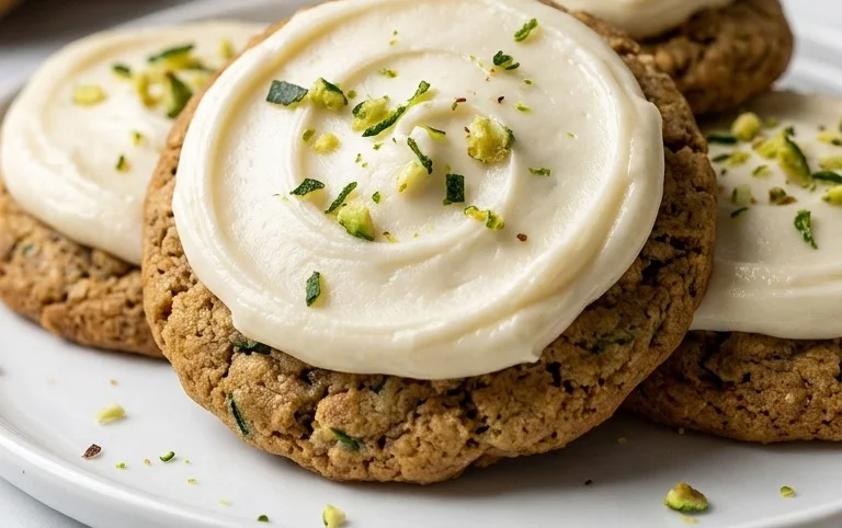 Zucchini Cookies with Cream Cheese Frosting