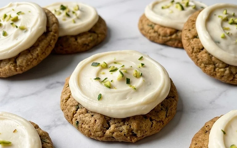 Zucchini Cookies with Cream Cheese Frosting