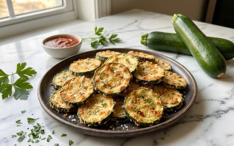 Crispy Baked Zucchini Chips