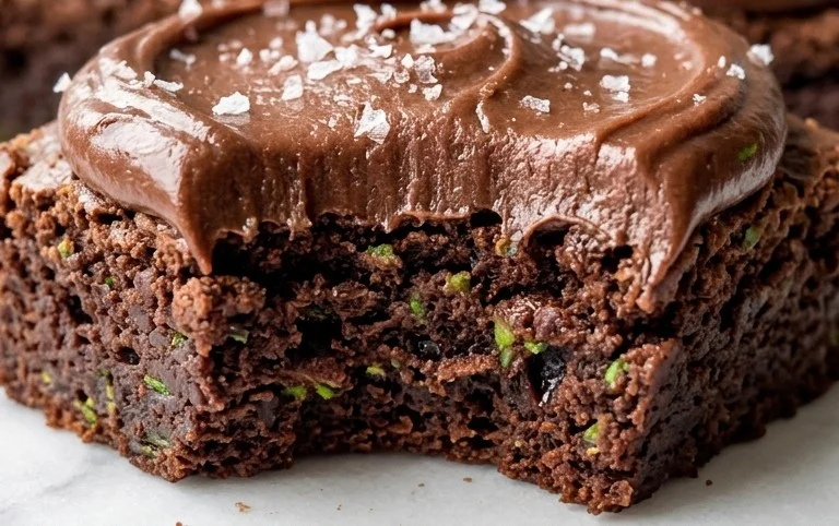 Zucchini Brownies with 1 minute Frosting!
