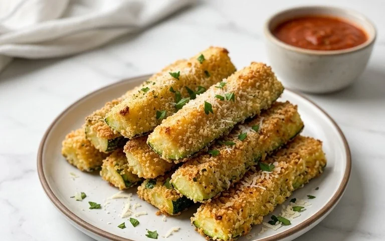 Parmesan Crusted Zucchini Sticks