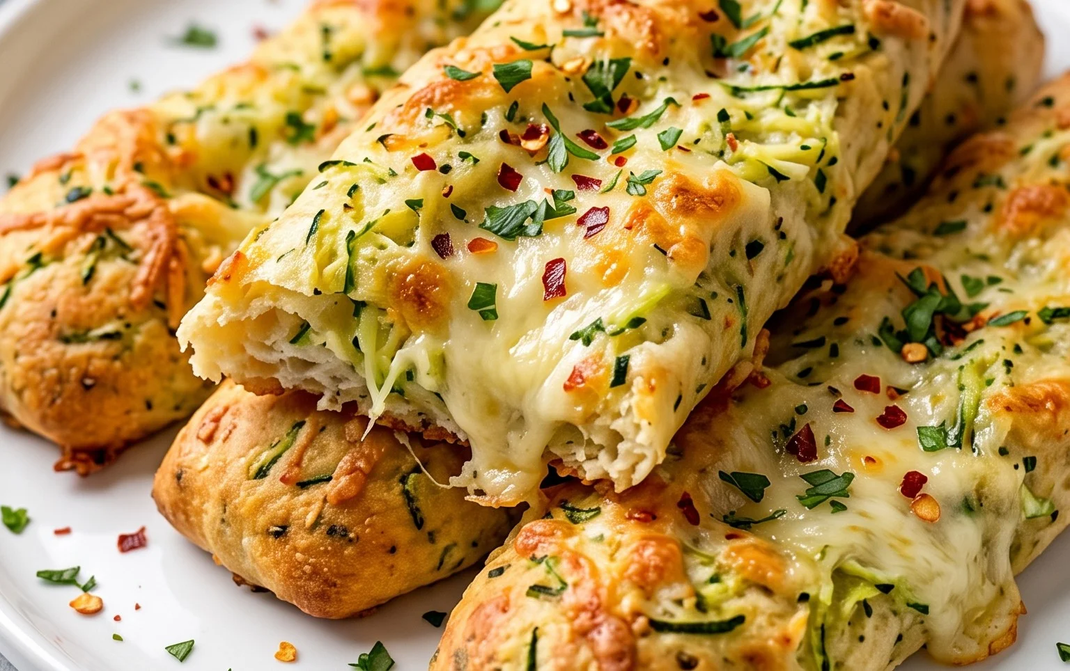 Cheesy Zucchini Breadsticks