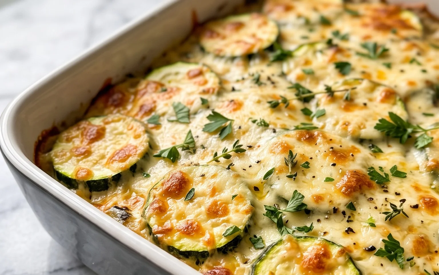 Cheesy Baked Zucchini Casserole