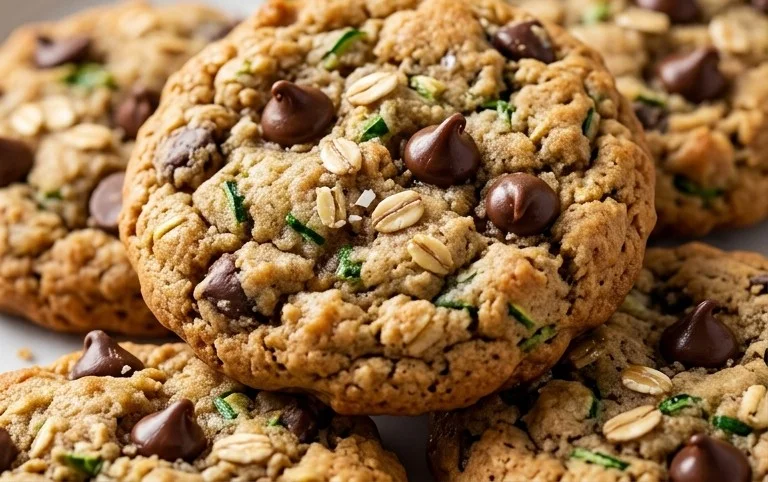 Homemade Zucchini-Oat Chocolate Chip Cookies