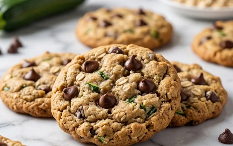 Homemade Zucchini-Oat Chocolate Chip Cookies
